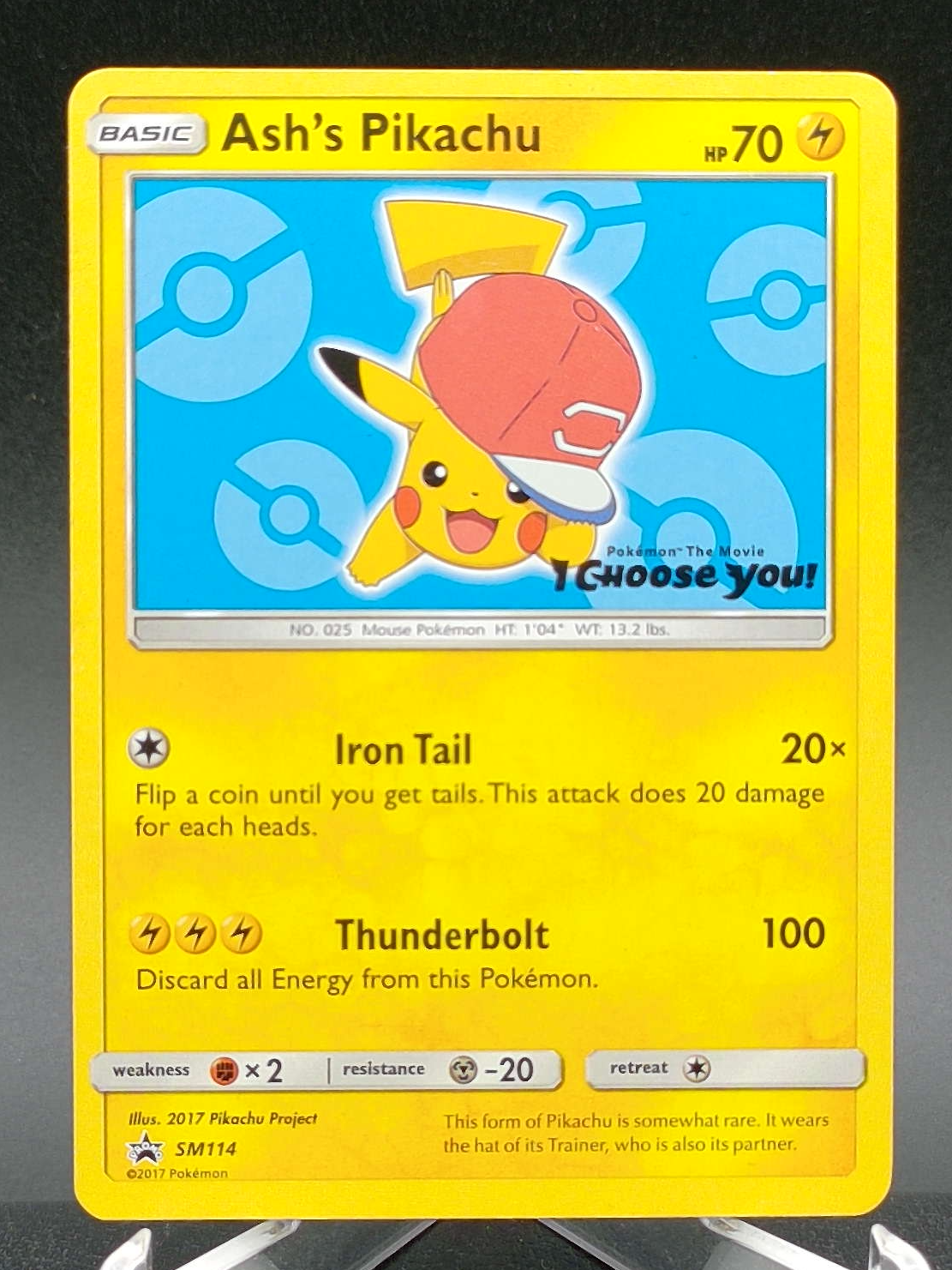 Ash's Pikachu #SM114 — front