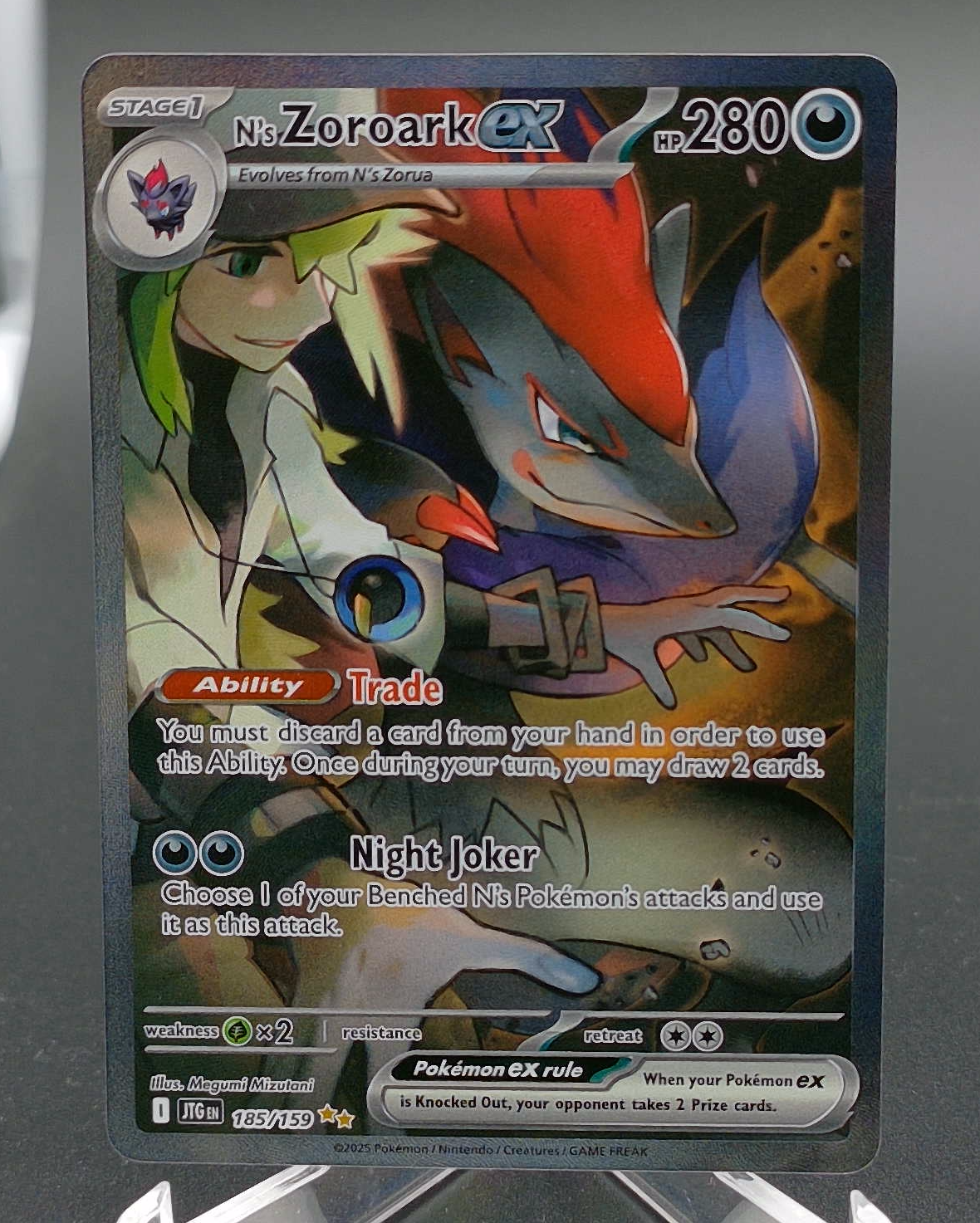 N's Zoroark ex #185 — front