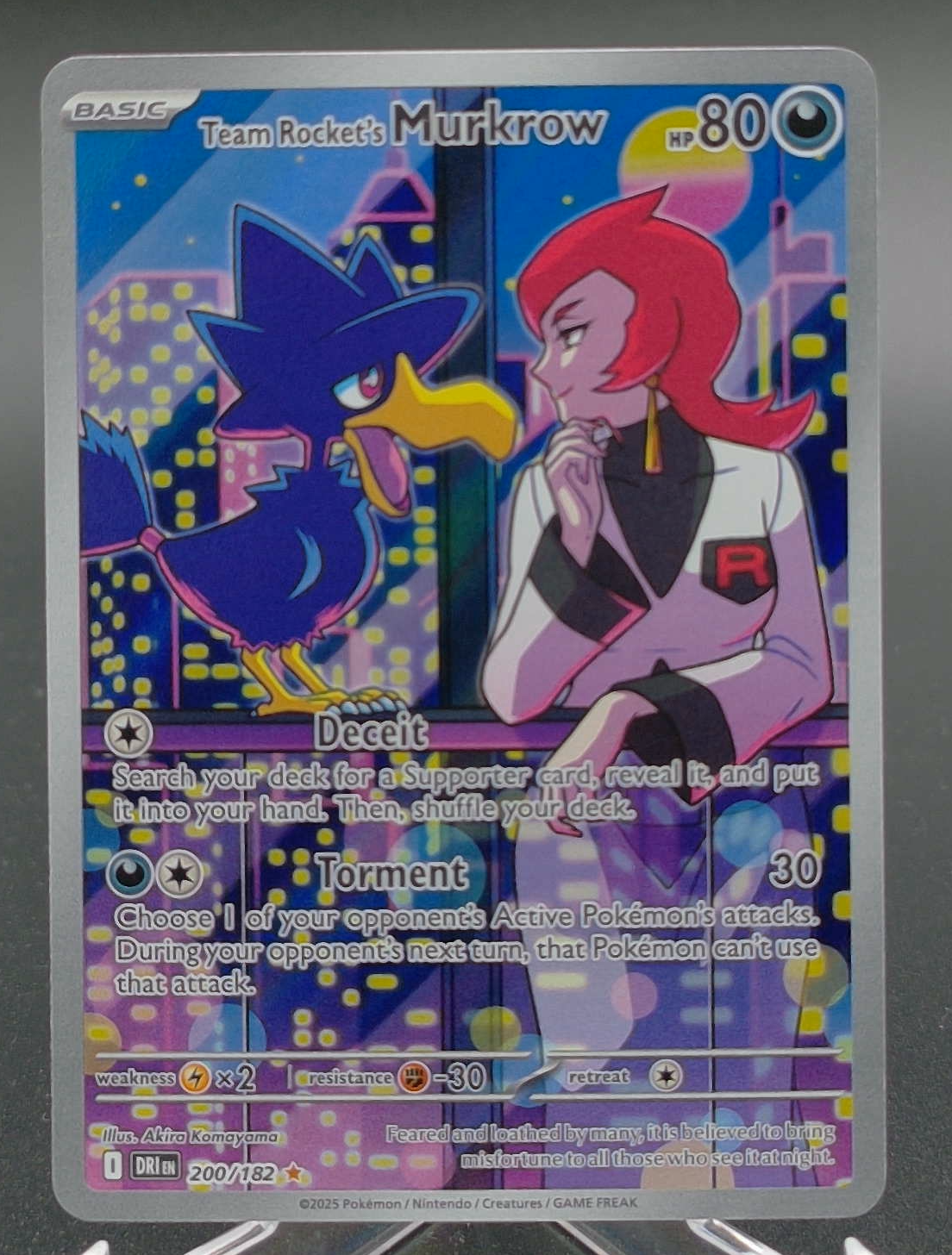 Team Rocket's Murkrow #200 - Front