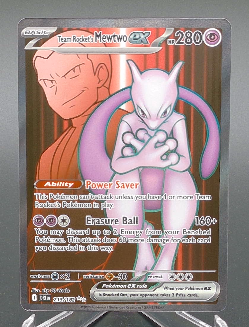 Team Rocket's Mewtwo ex #213 - Front