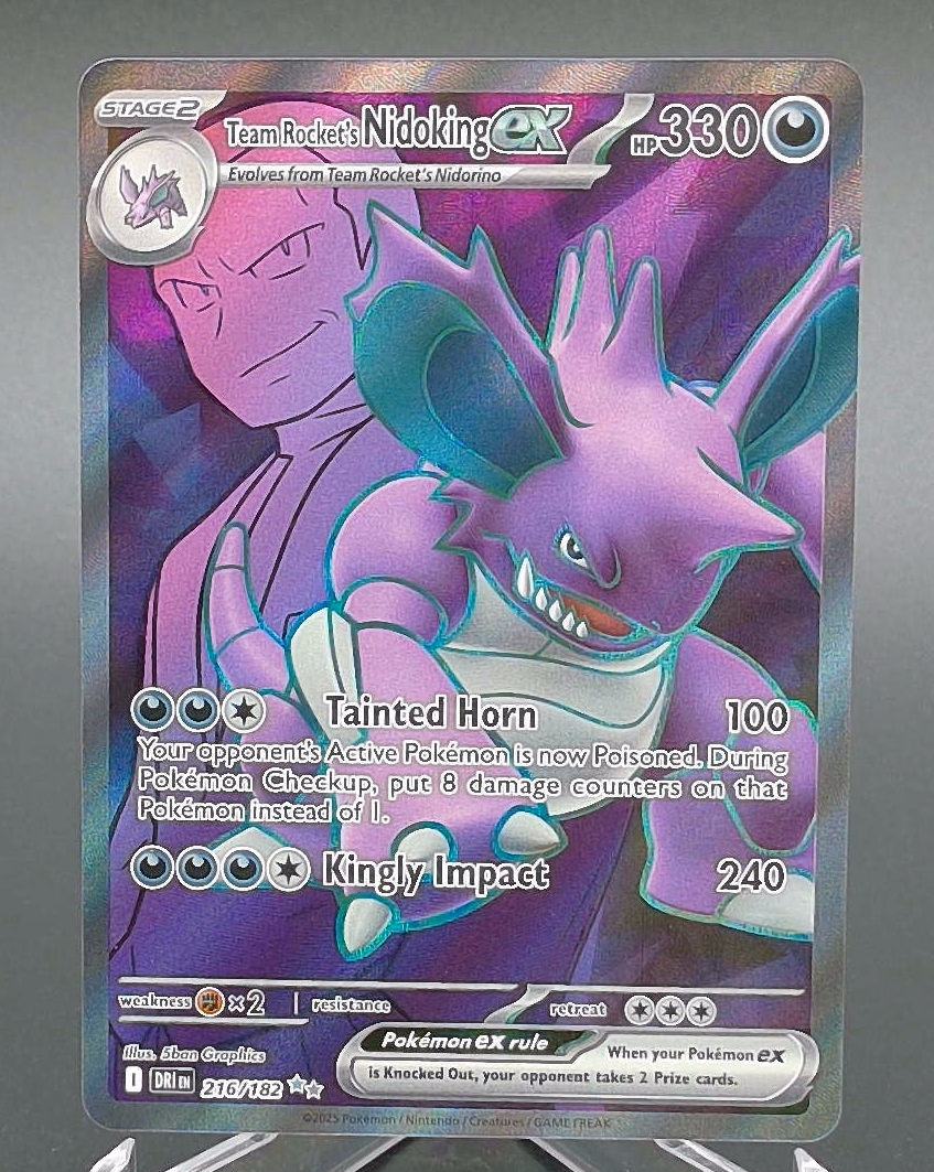Team Rocket's Nidoking ex #216 - Front