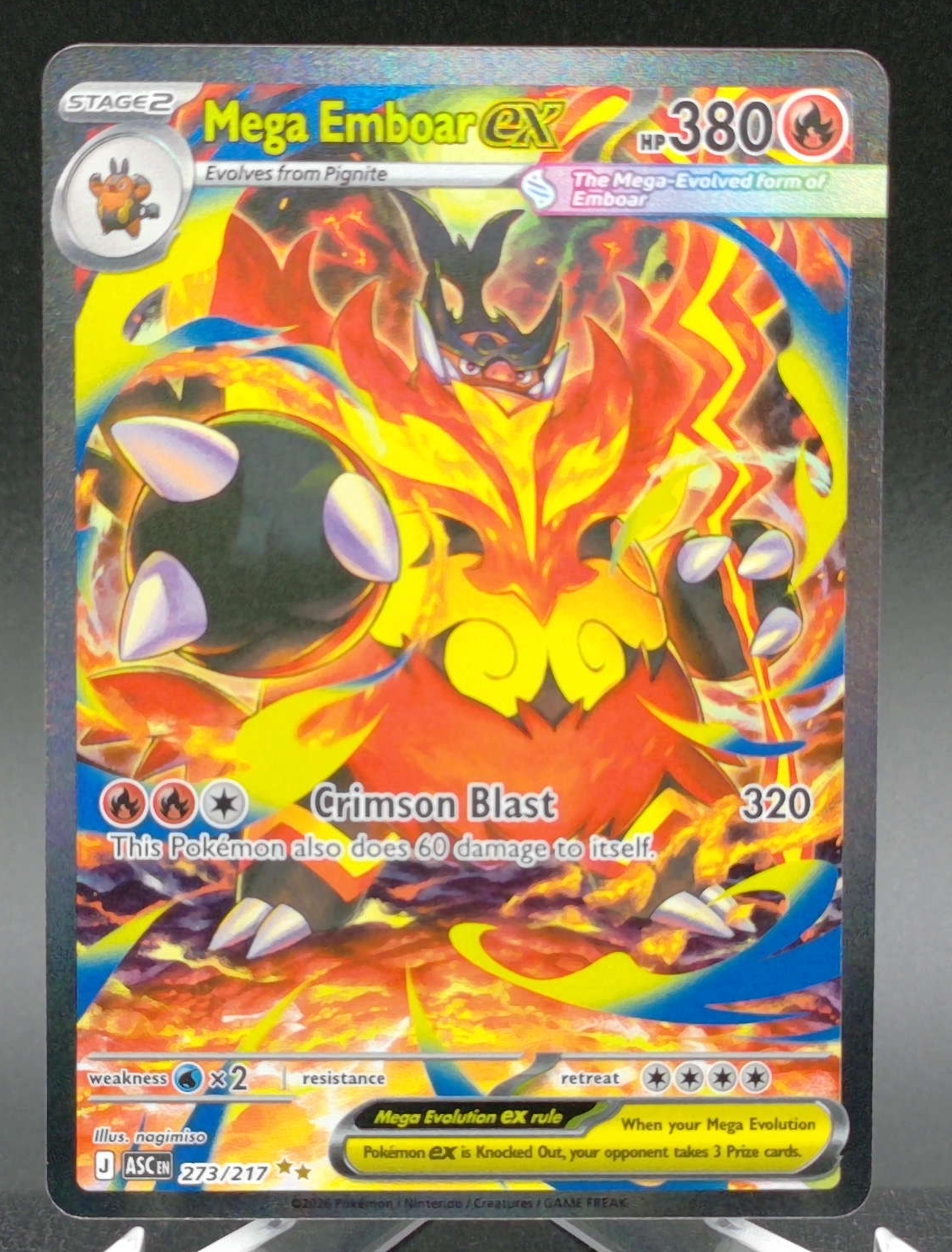 Mega Emboar ex #273 — front