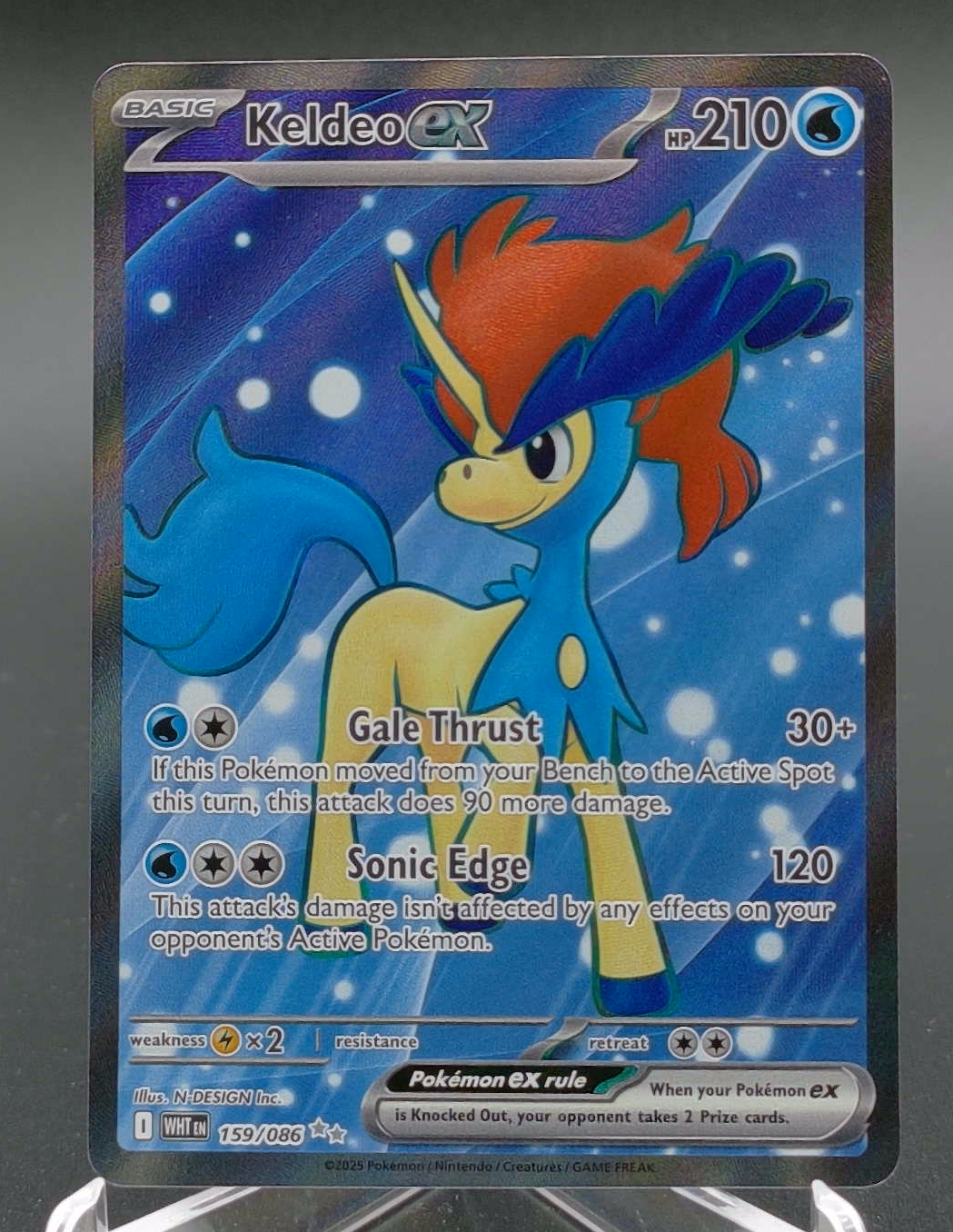 Keldeo ex #159 - Front
