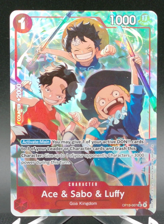 Ace & Sabo & Luffy #OP13-007 (Parallel) — Copy #1 (NM) front