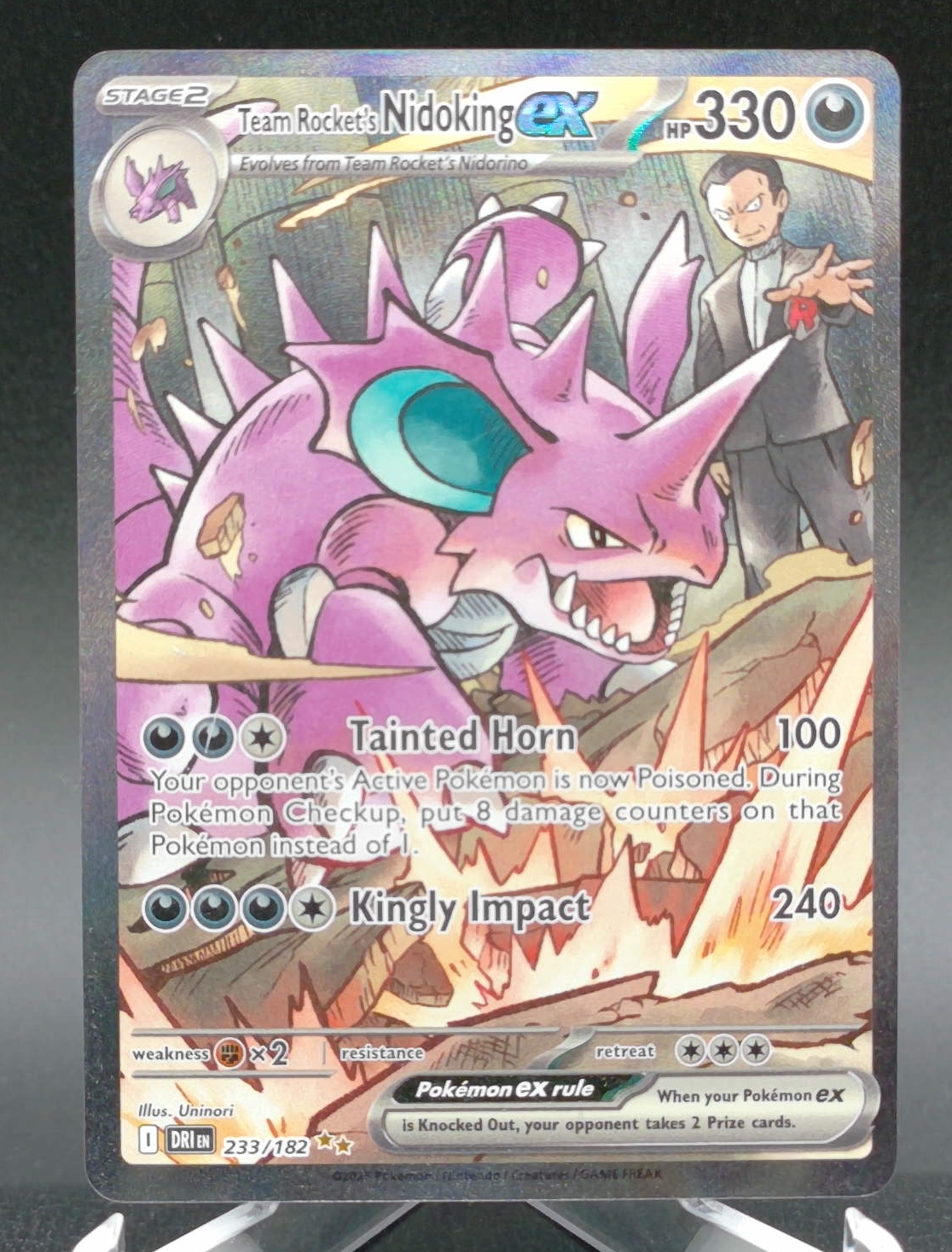 Team Rocket's Nidoking ex #233 — front