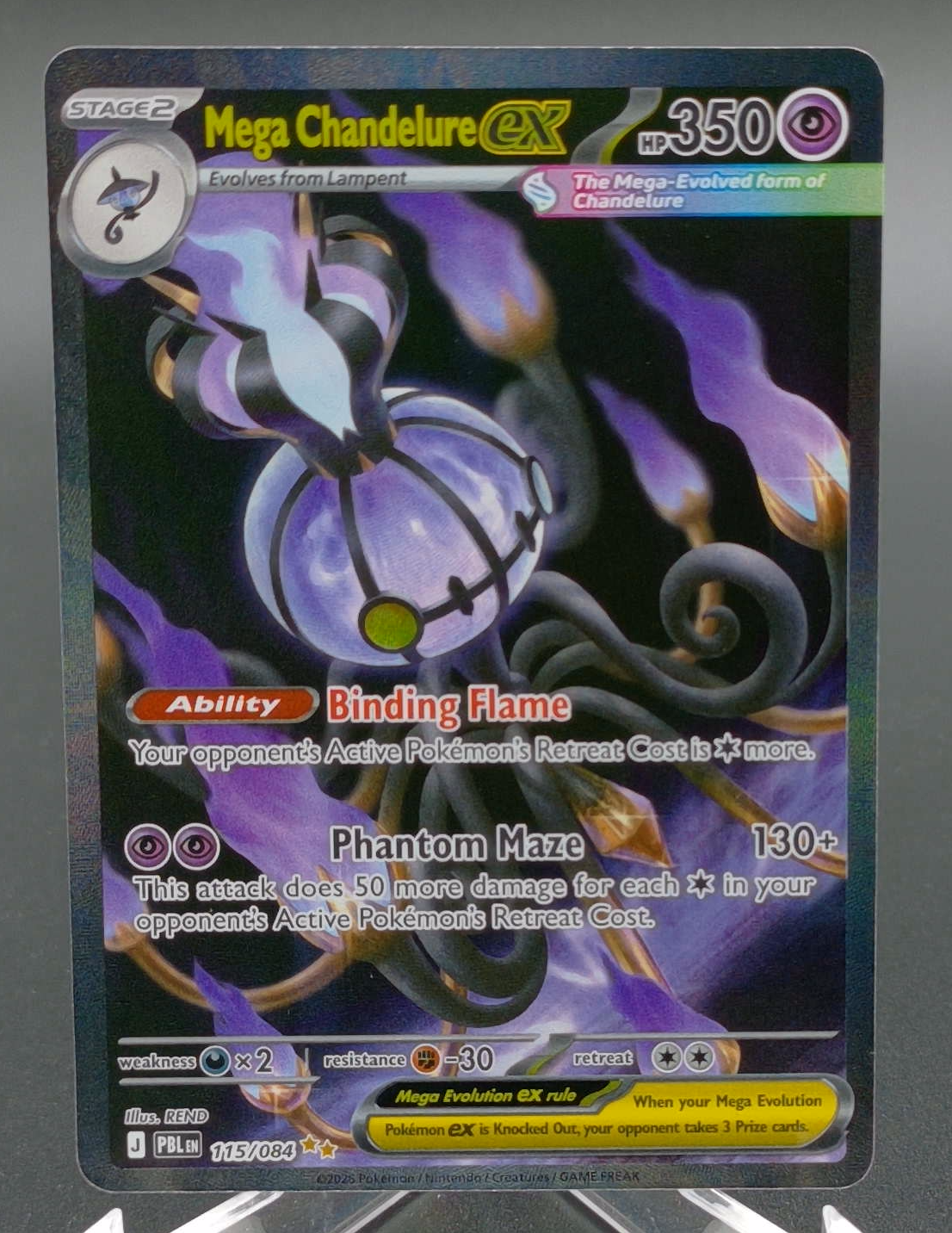 Mega Chandelure ex #115 — front