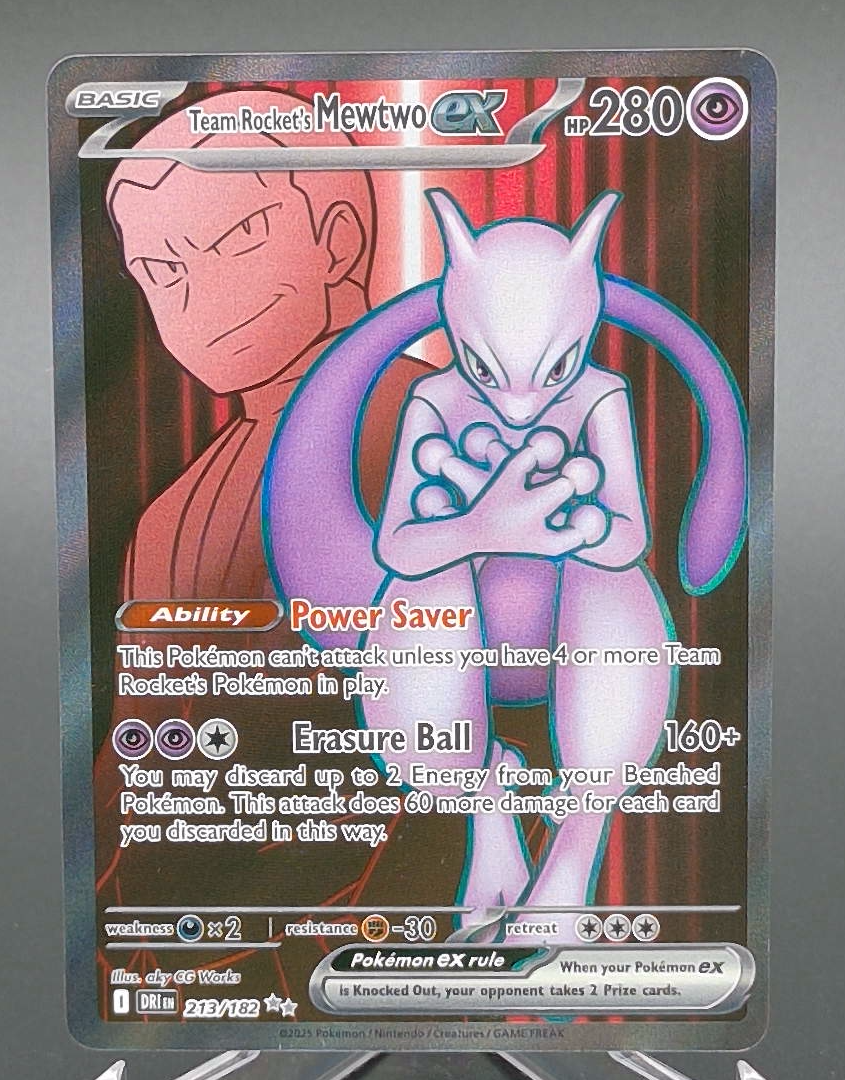 Team Rocket's Mewtwo ex #213 — front