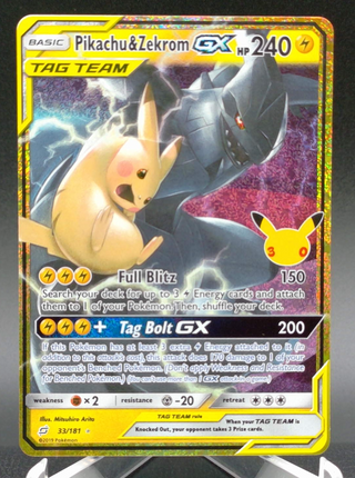 Pikachu & Zekrom GX #008 — Copy #2 (NM) front