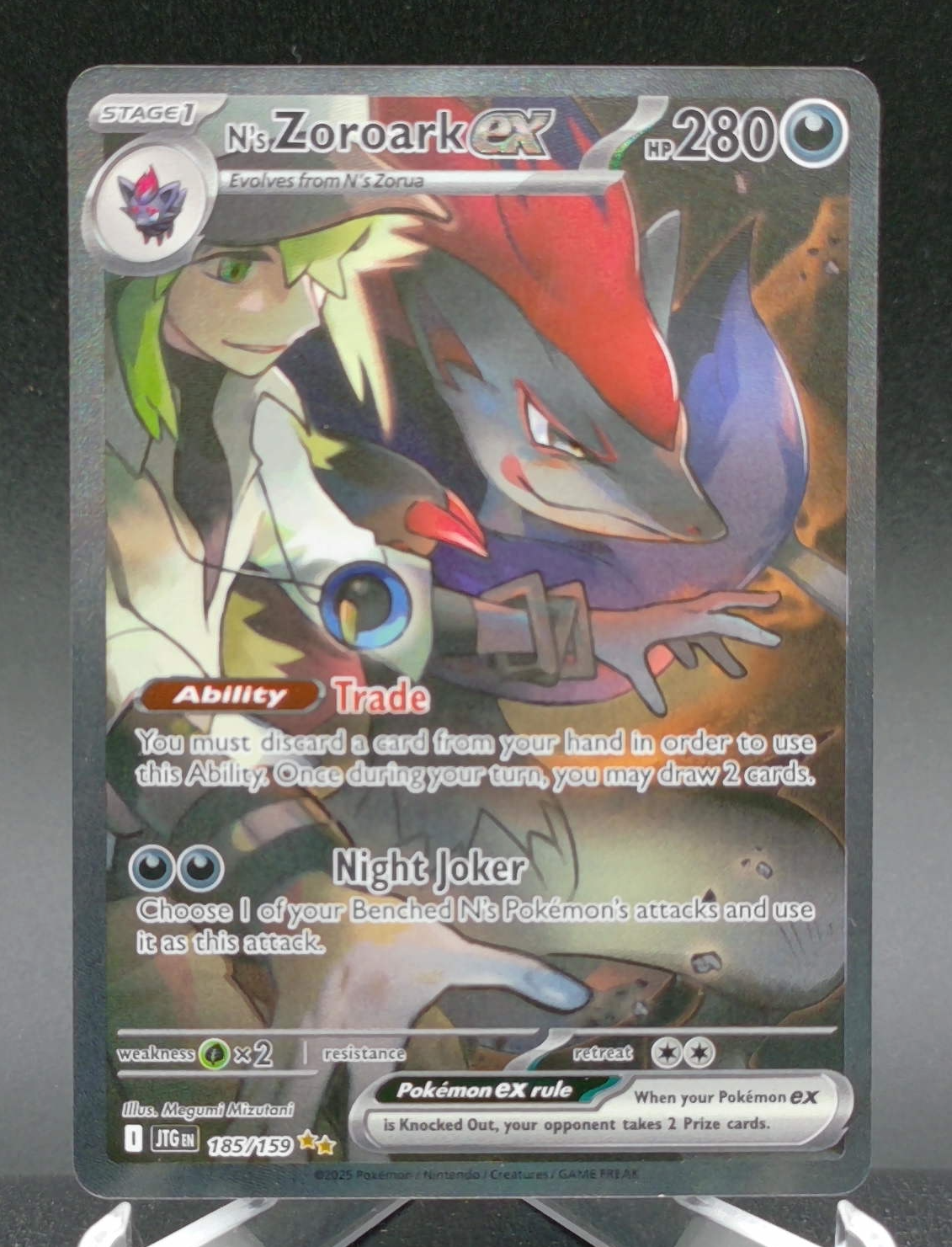 N's Zoroark ex #185 — front
