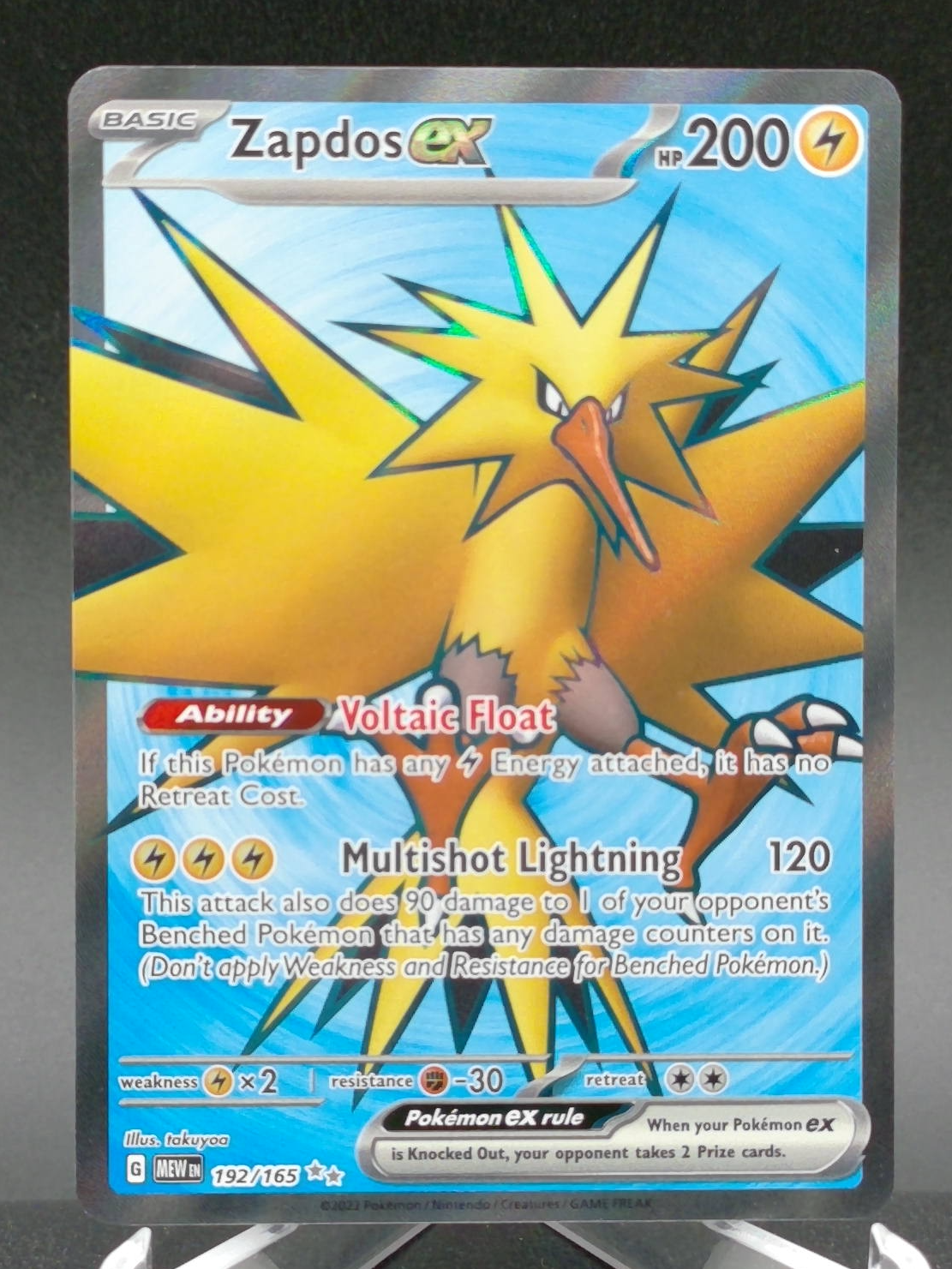 Zapdos ex #192 — front