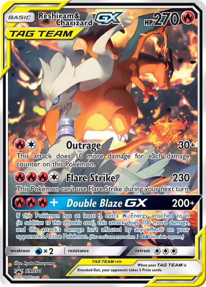 Reshiram & Charizard GX #201
